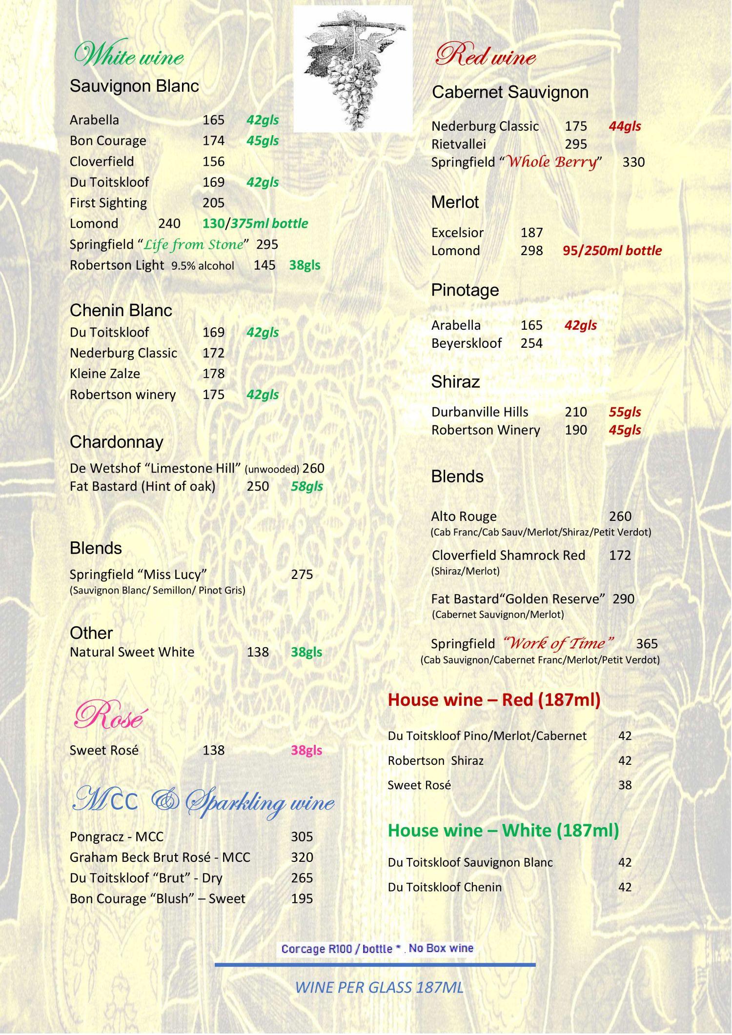 Zuidste Kaap Wine List Restaurant in Cape Agulhas